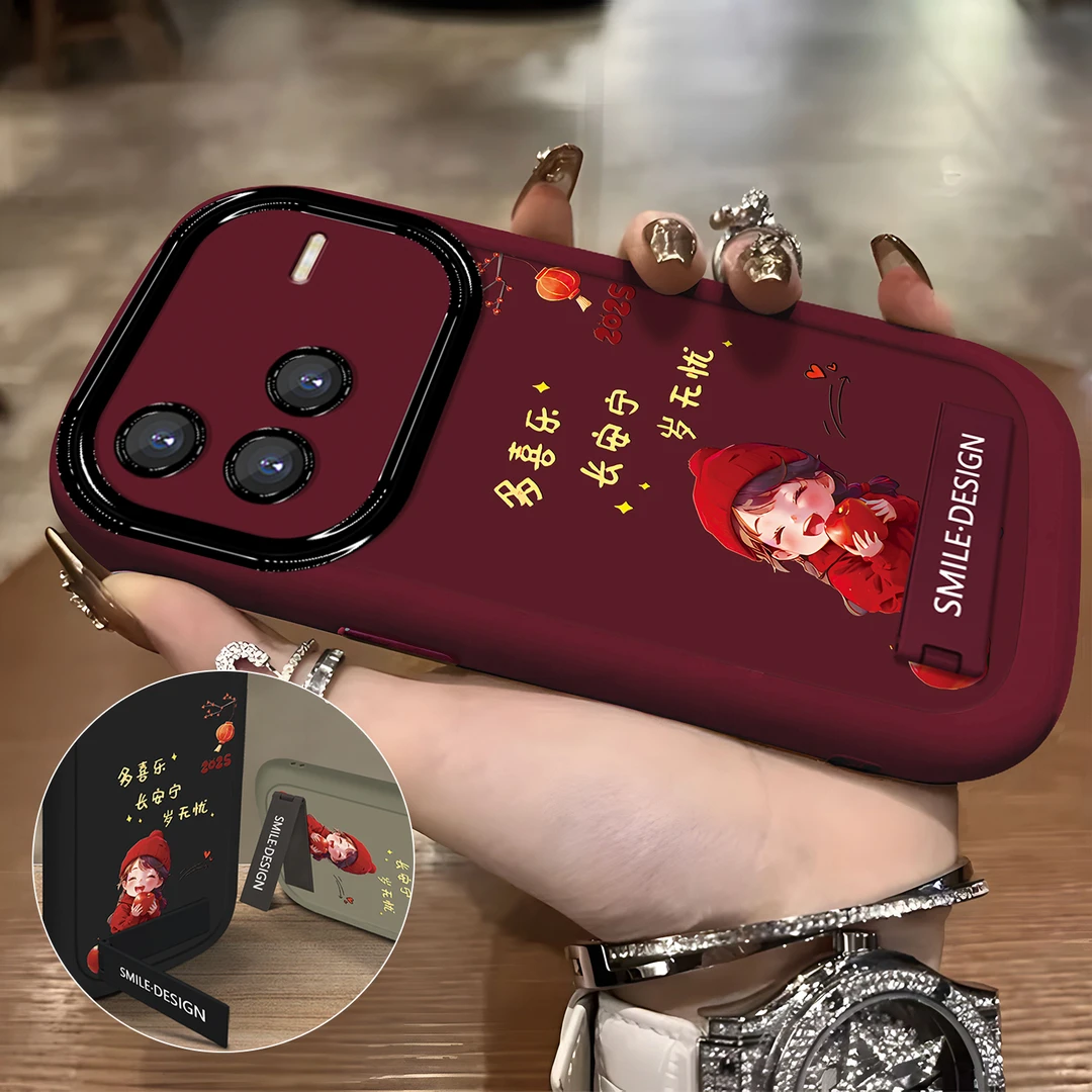 适用于【VIVO】X80新款可爱卡通苹果女孩常安宁防摔手机壳