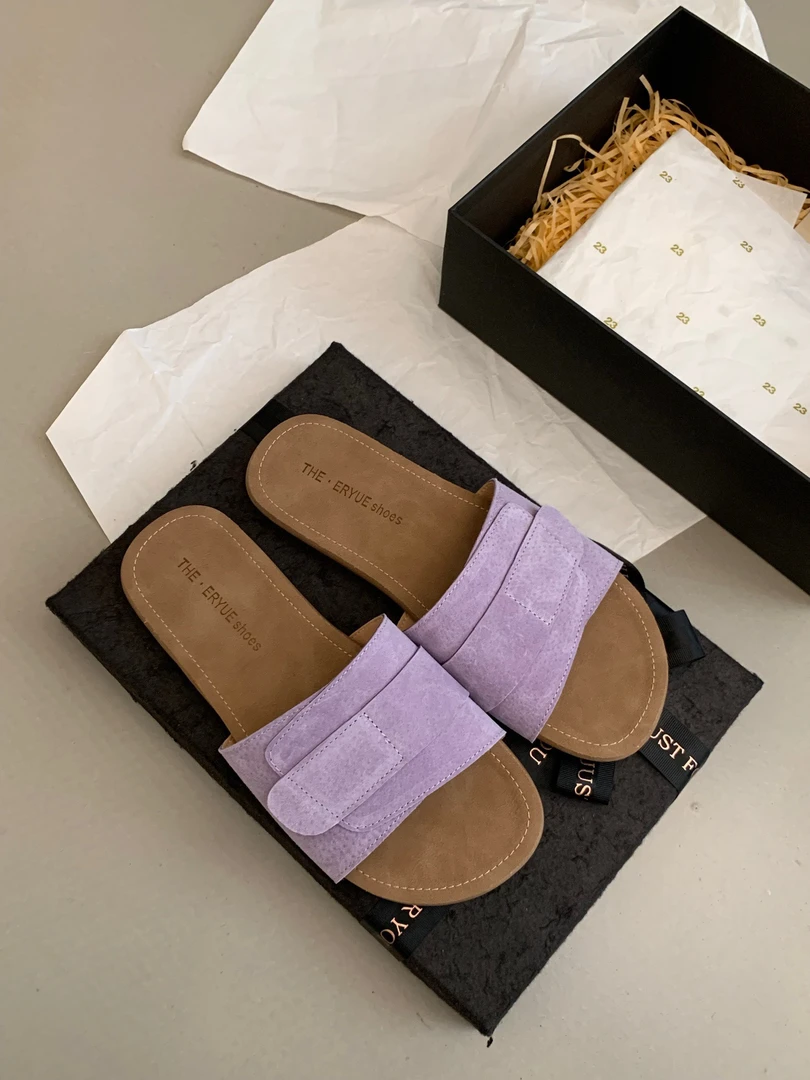 【夏季 2557】森系休闲小众平底露趾凉鞋