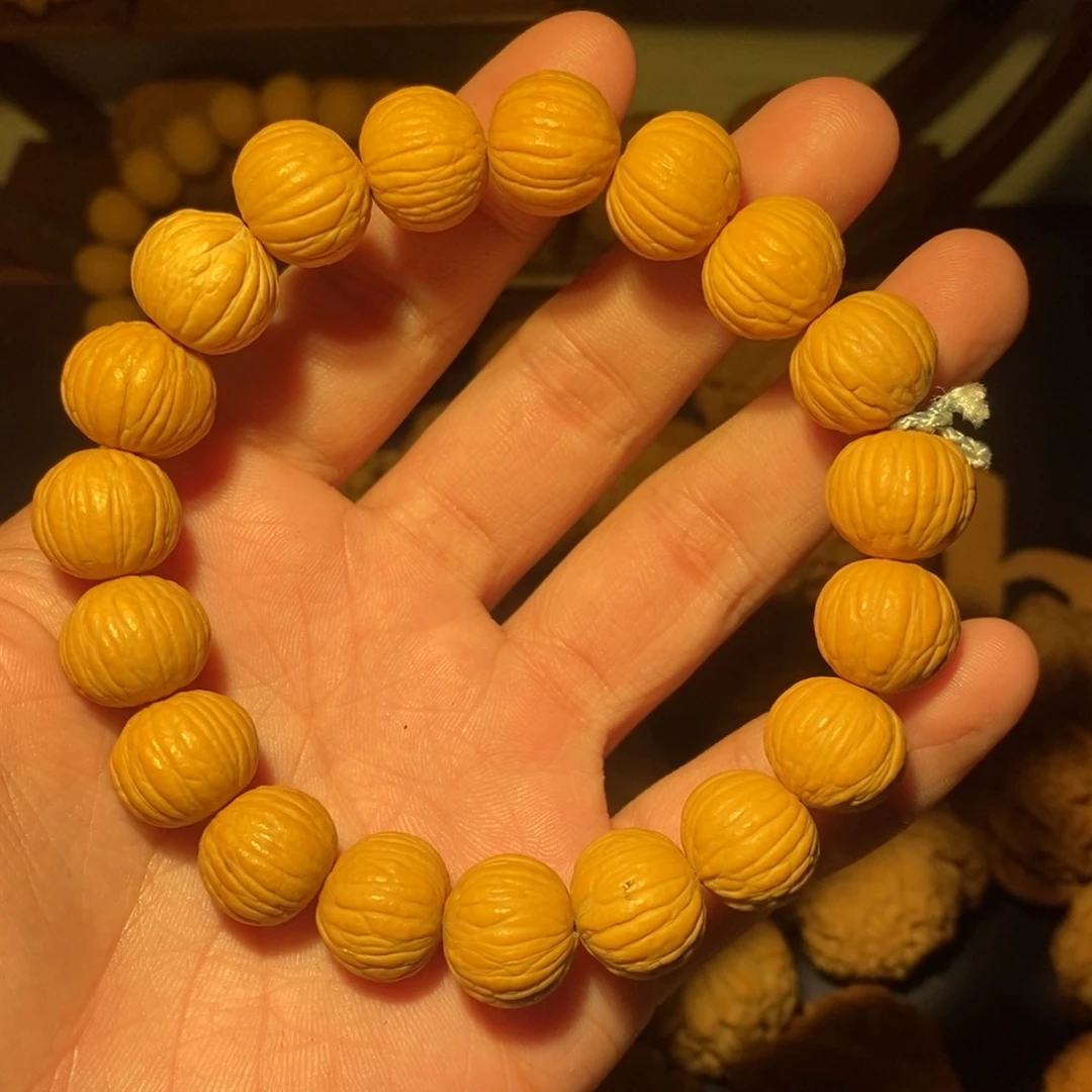 文玩手串猴头原皮原色