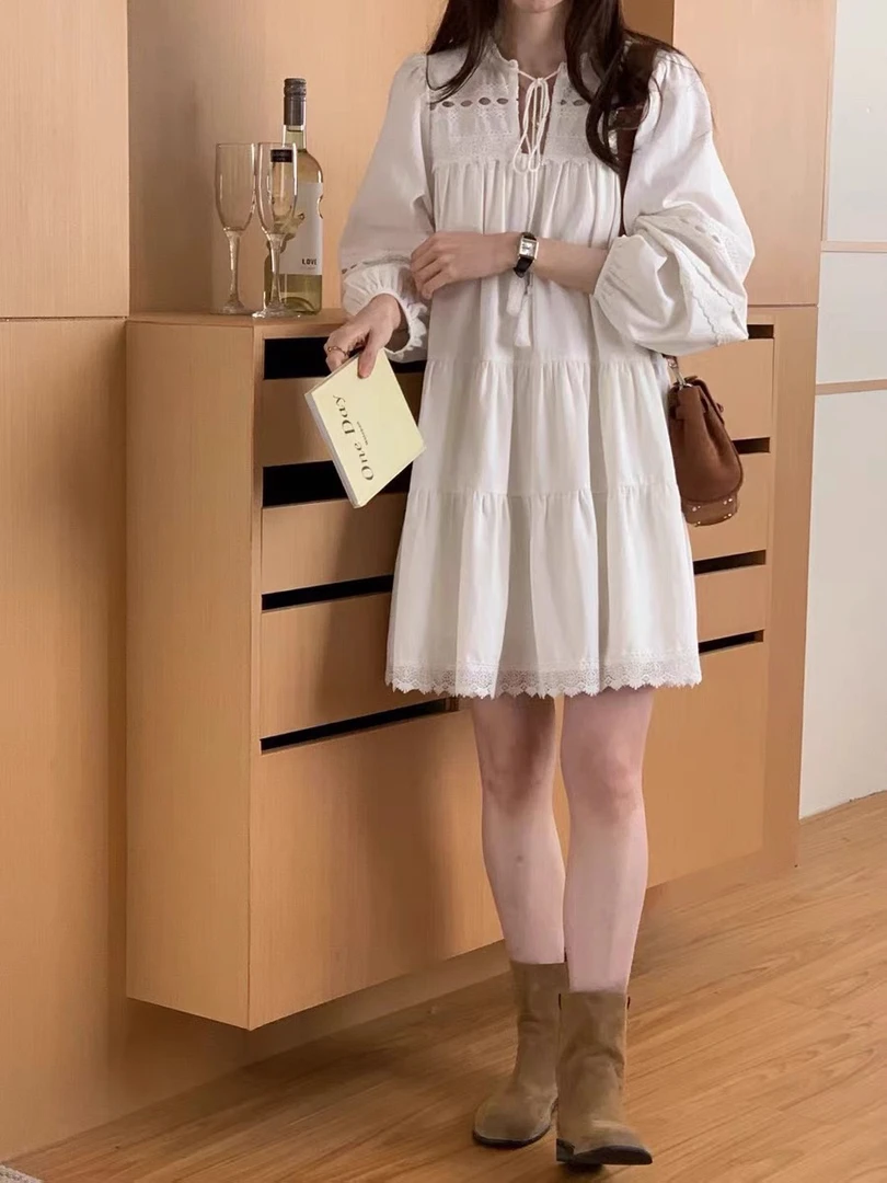 【801-900】小香风短袖v领显瘦上衣亚麻设计感小众别致泡泡袖小衫