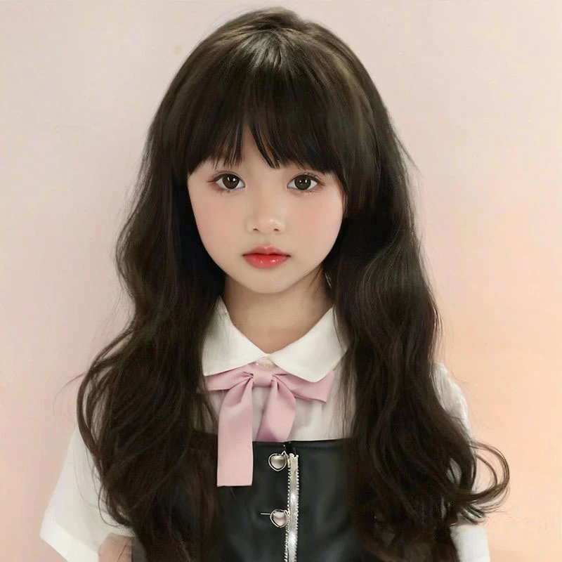 婴儿假发小孩子女宝宝儿童甜美可爱长卷发公主周岁拍照道具整顶发