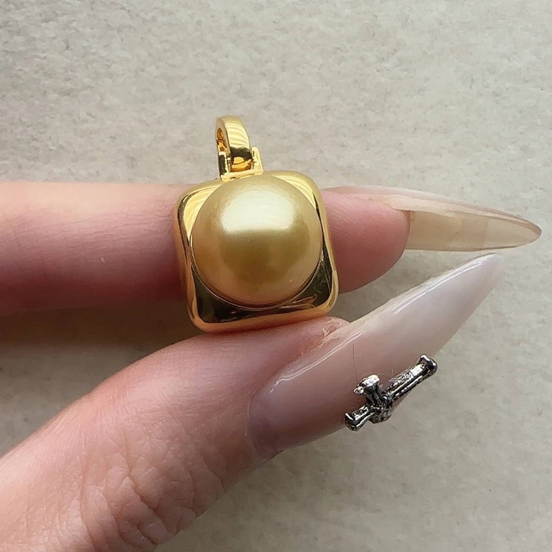 海水珍珠银S925镶嵌吊坠123