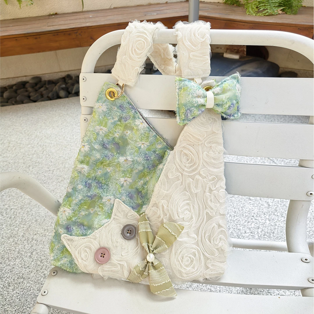 苏小塔迷你可爱小清新雏菊猫咪包时尚文艺小众设计单肩腋下斜挎包