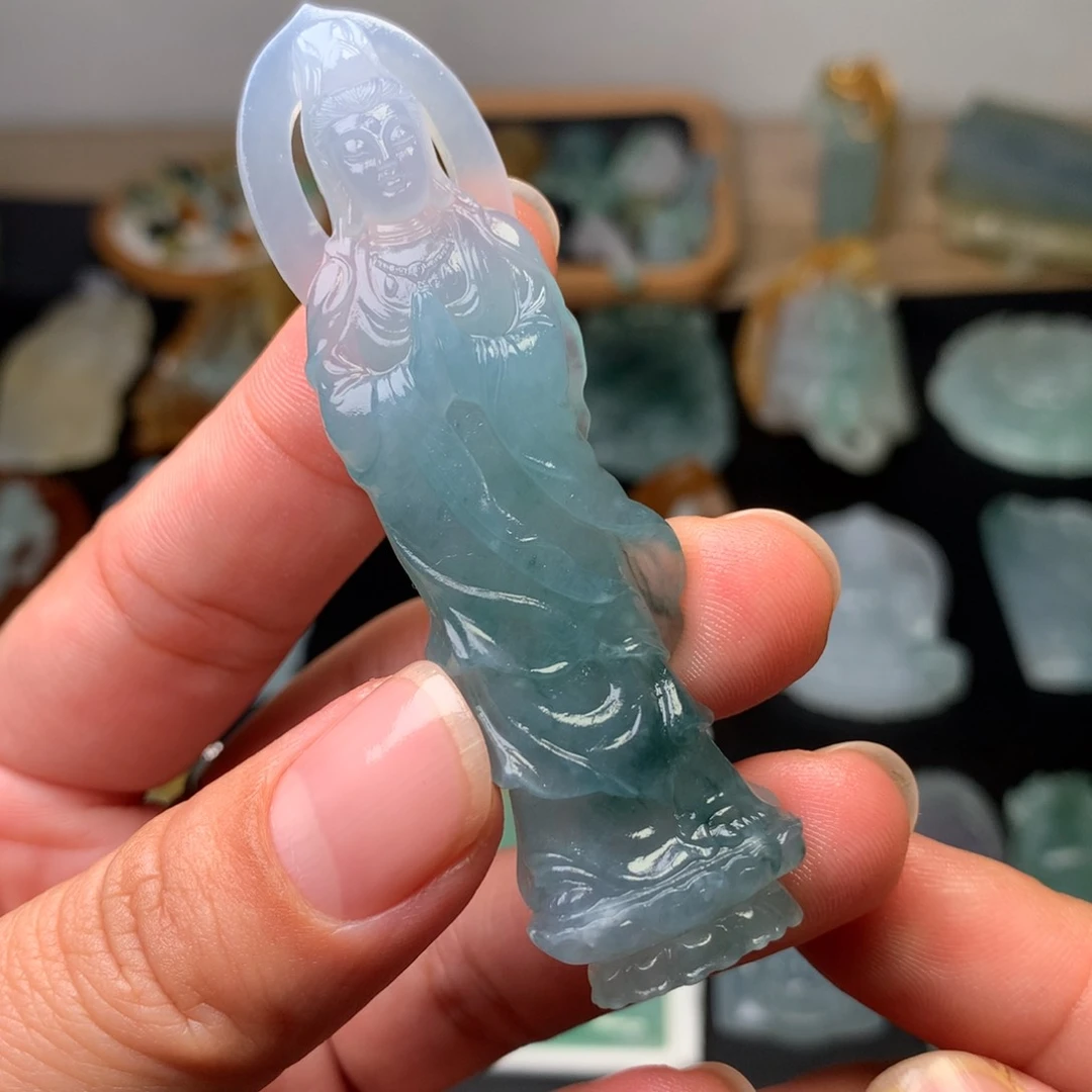 定制翡翠未镶嵌观音