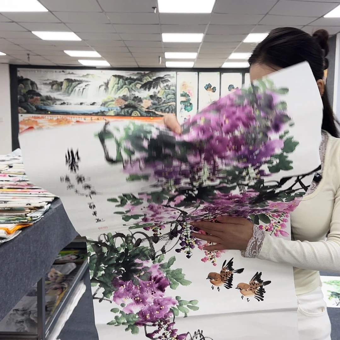 国画作品小姐姐放漏中