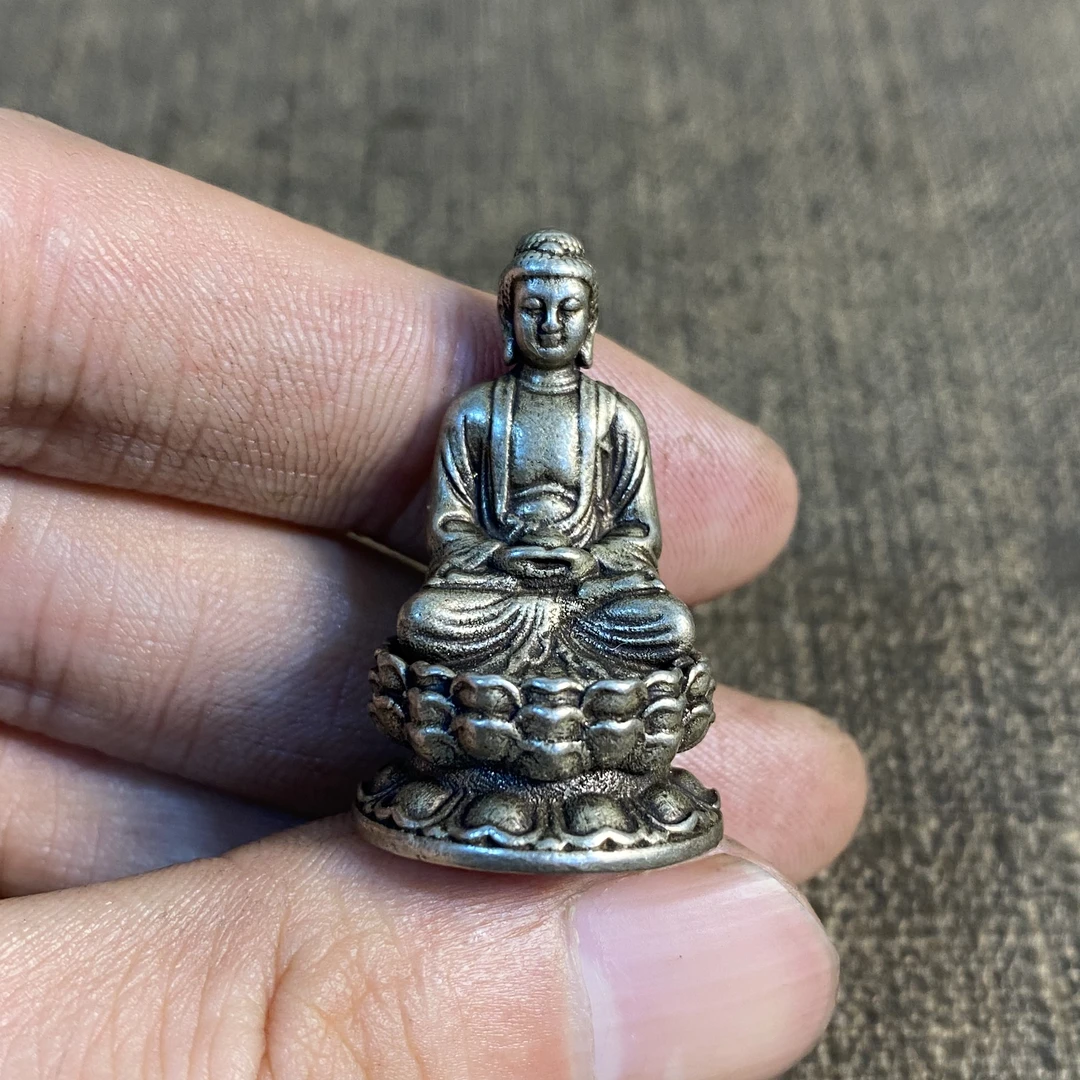 白铜如来佛祖小摆件口袋佛