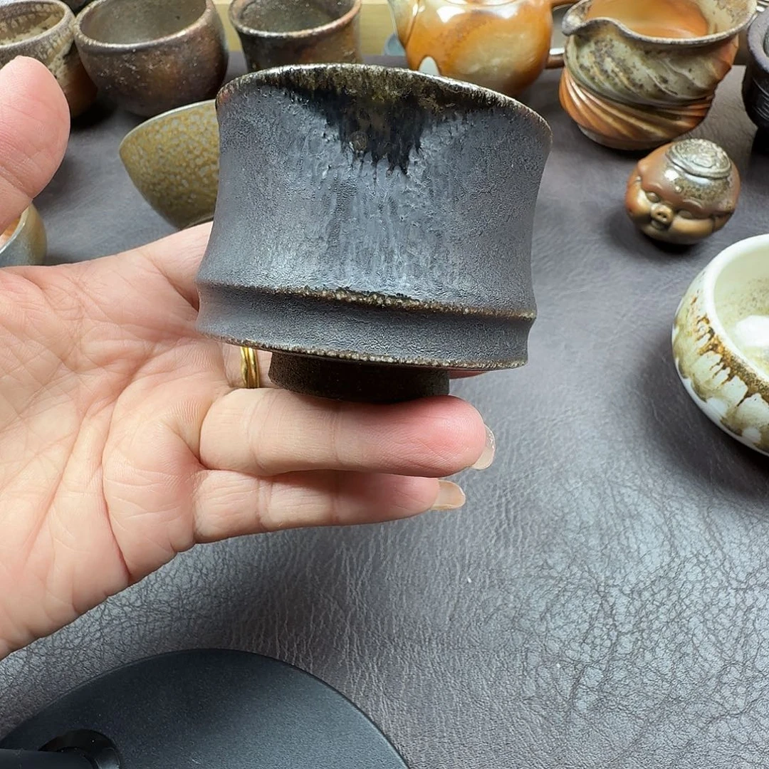 手工手作柴烧主人杯