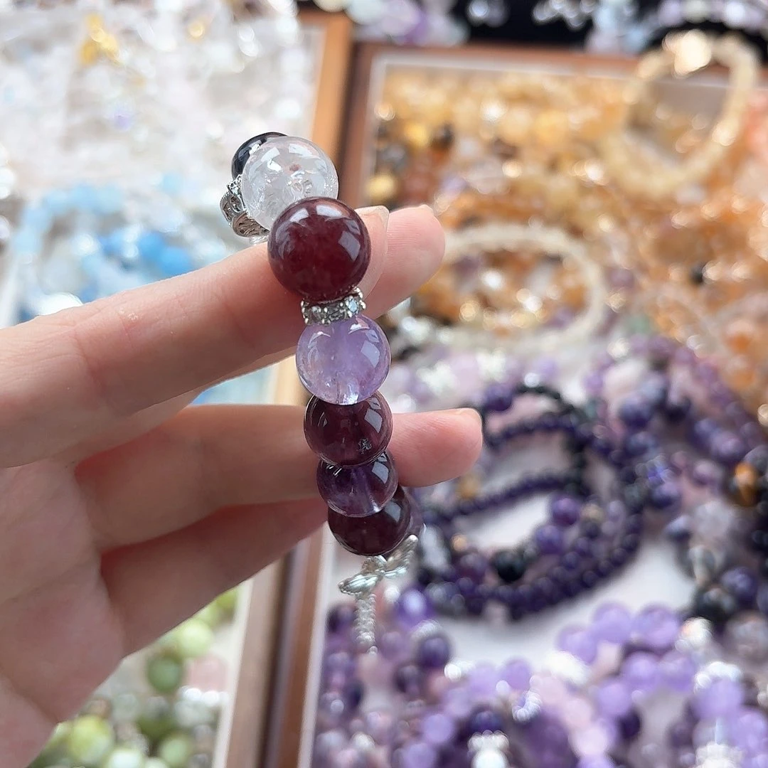 烟晶手链未镶嵌好