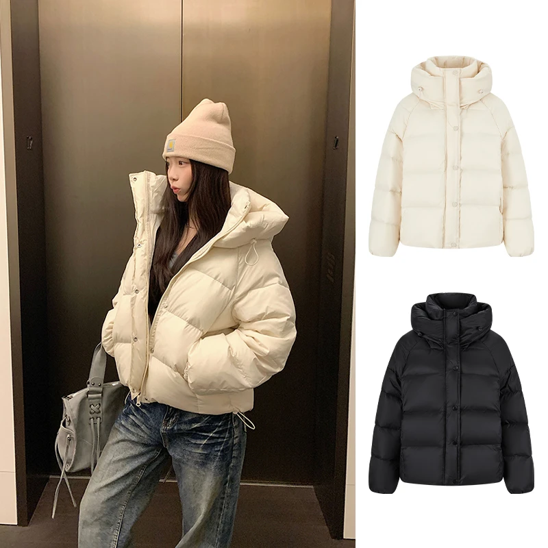 Moses Queen/魔西女王连帽小个子棉服保暖加厚泡芙外套冬季面包服