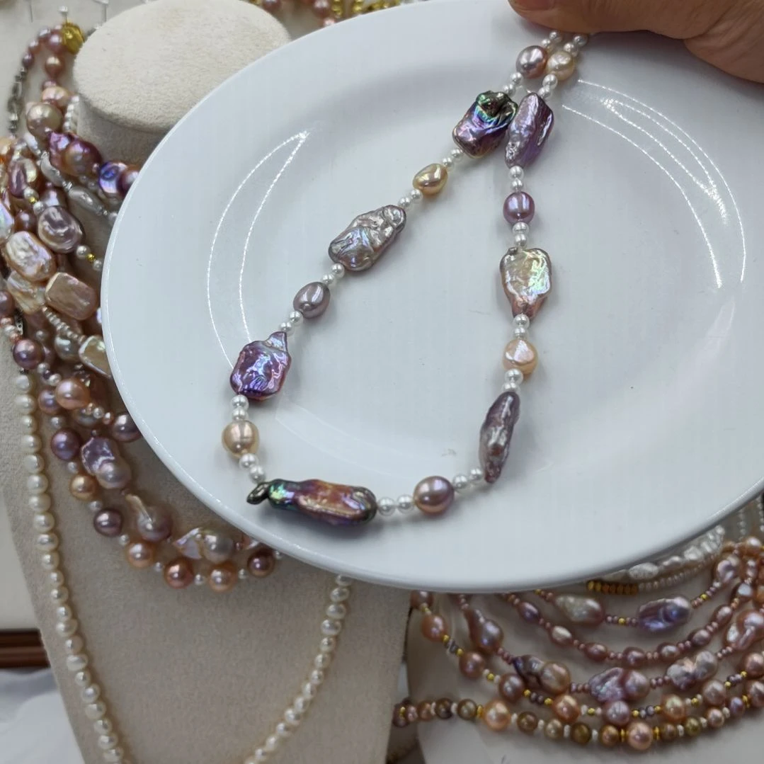 淡水珍珠巴洛克珍珠项链亏米价未镶嵌