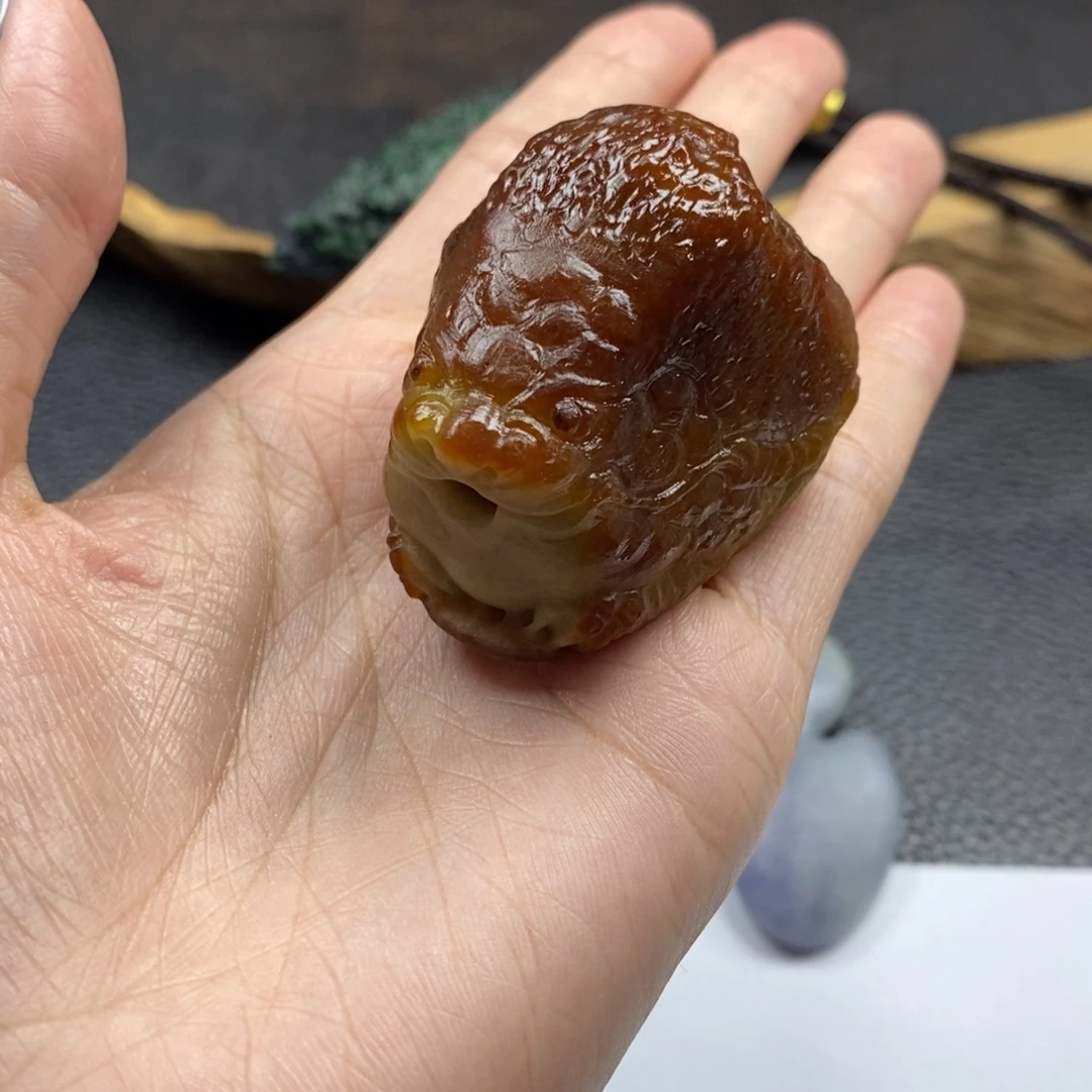 心***成未镶嵌定制翡翠金蟾