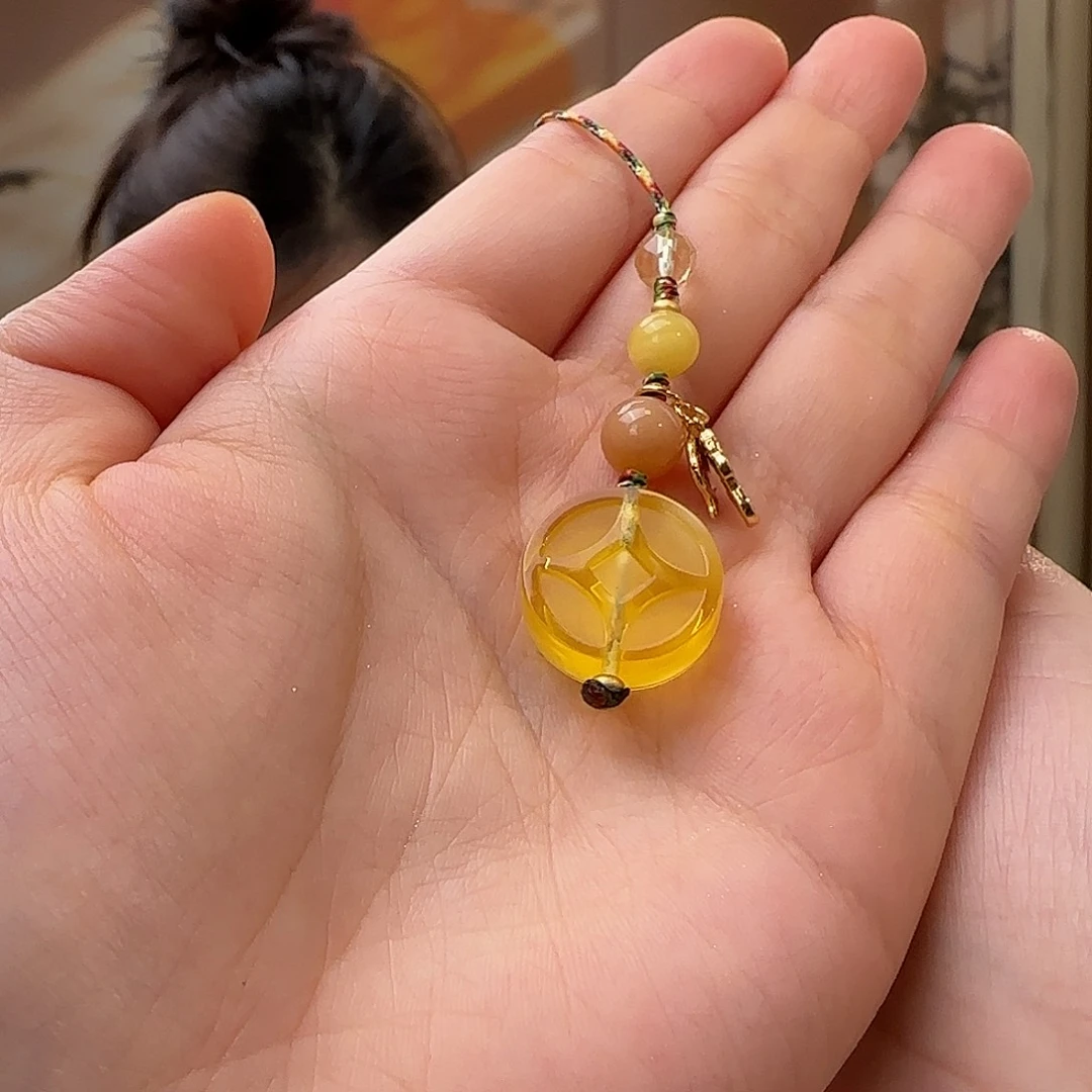 蜜蜡未镶嵌吊坠(赠链)