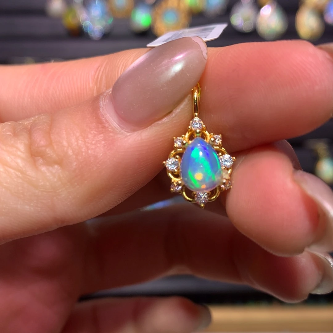 银S925镶嵌欧泊吊坠款式