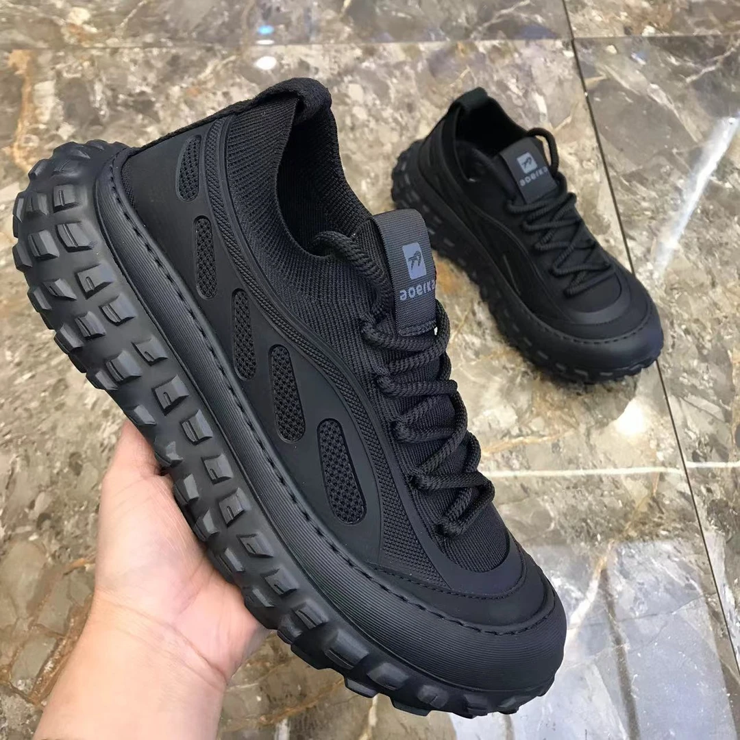 皇3323时尚休闲男鞋厚底老爹鞋透气网面运动鞋春季潮流鞋