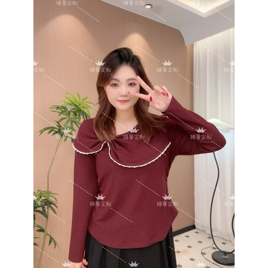 【新品上新 婷哥定制 暮阳暖春】冬春款大码女装显瘦上衣TGW41815