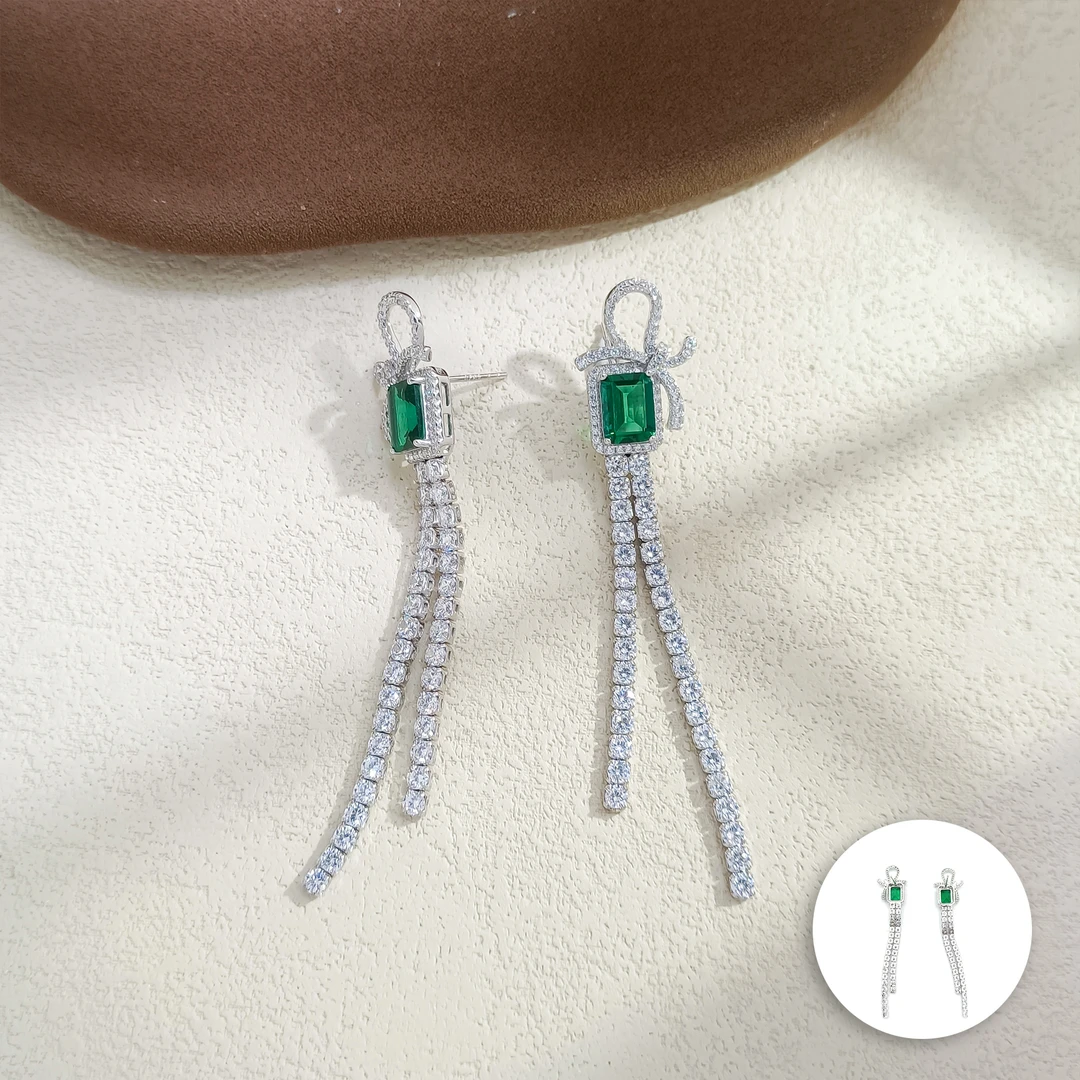 木佐绿耳饰 BZHF-007189【青涛卷雪】S925银 贵气精致女款