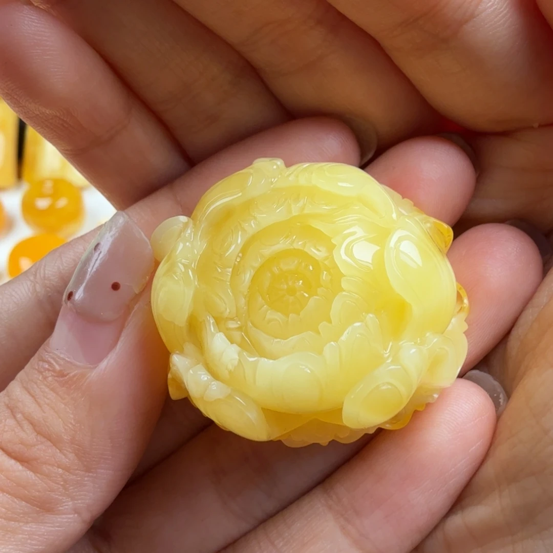 琥珀未镶嵌颈饰纯天然琥珀蜜蜡无优化