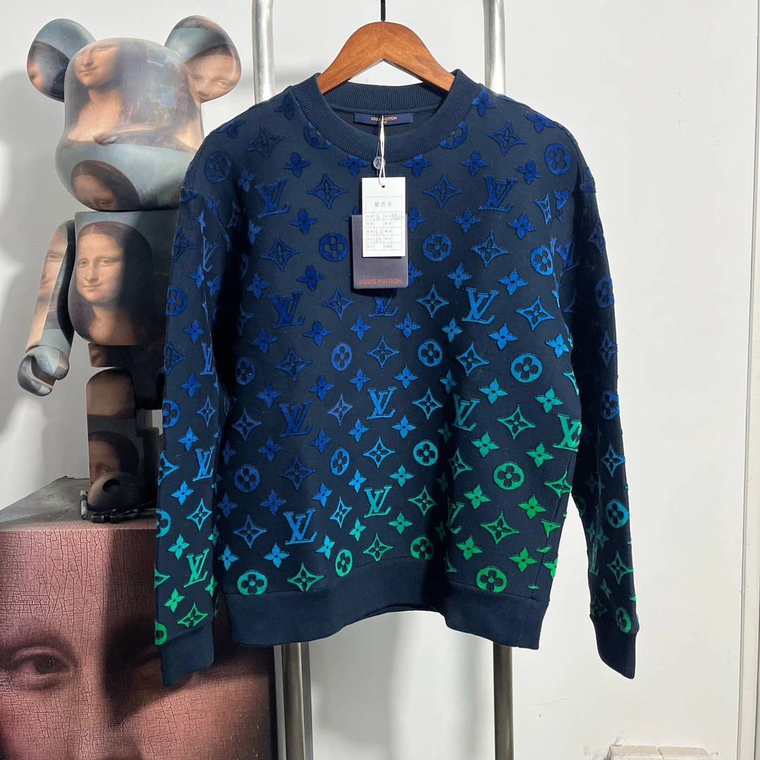 未使用 LouisVuitton/路易威登 植绒彩色满印卫衣 AA2110尺码S