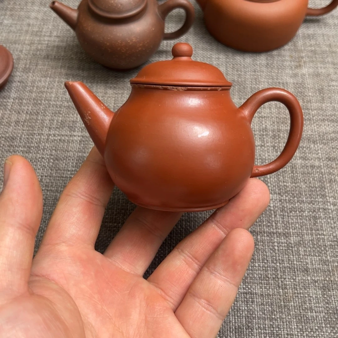 紫砂茶壶清末 朱泥、水平