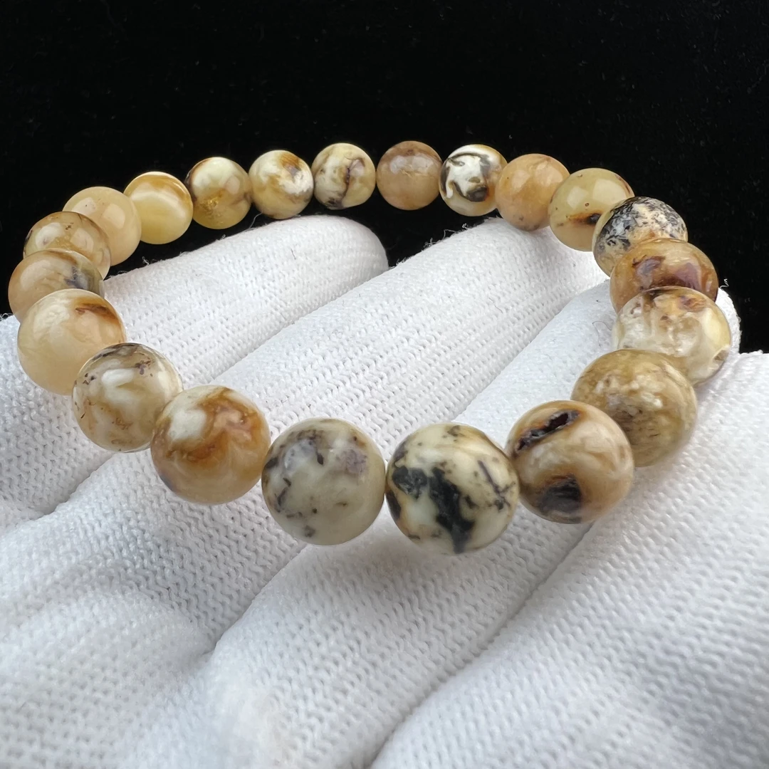 Y9018天然蜜蜡9mm帝王杂手串