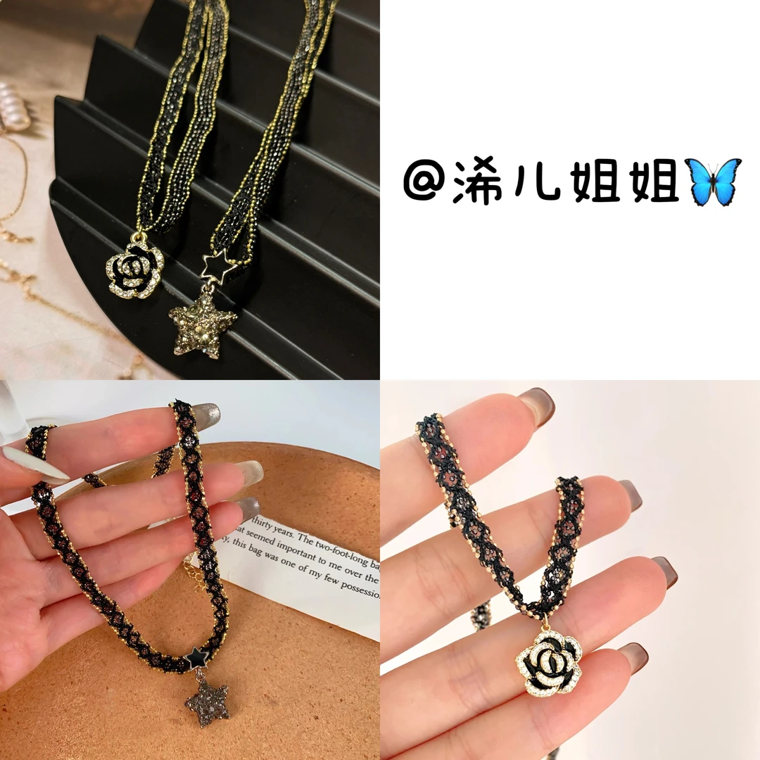 合金锆石项链 【浠儿姐姐】暗黑系辣妹小众设计感颈链锁骨链