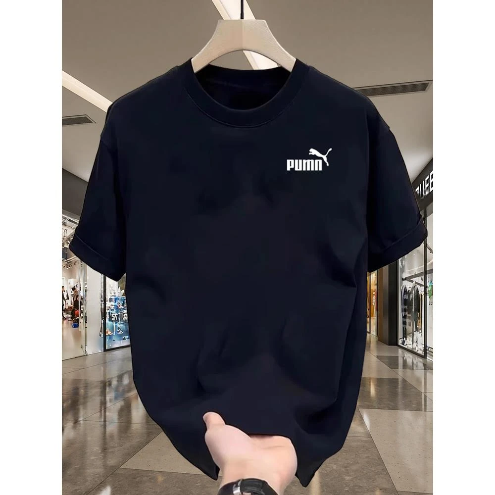 奥莱专柜纯棉短袖t恤男士2025夏季新款休闲宽松情侣半袖白色上衣