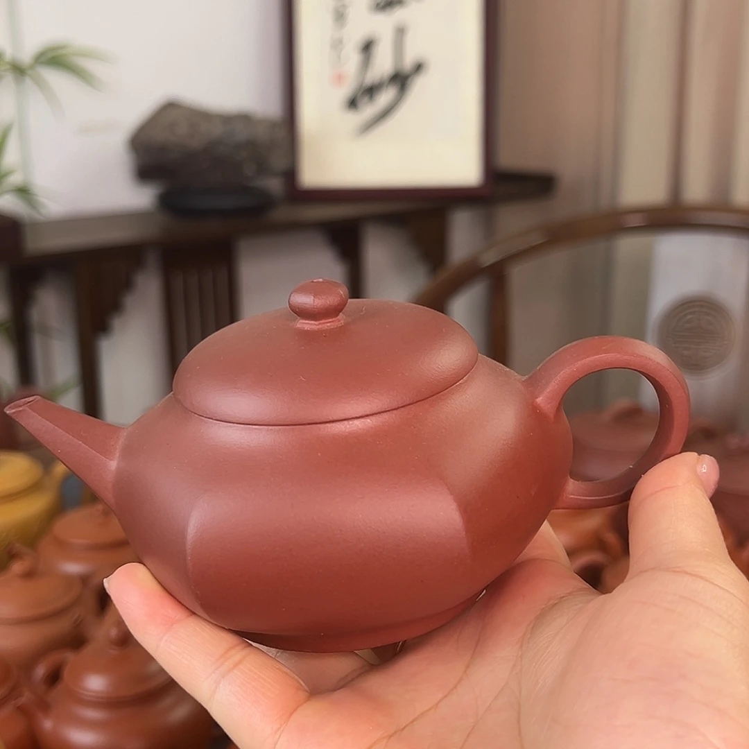 茶壶紫砂精品原矿紫泥六方水平230/250左右