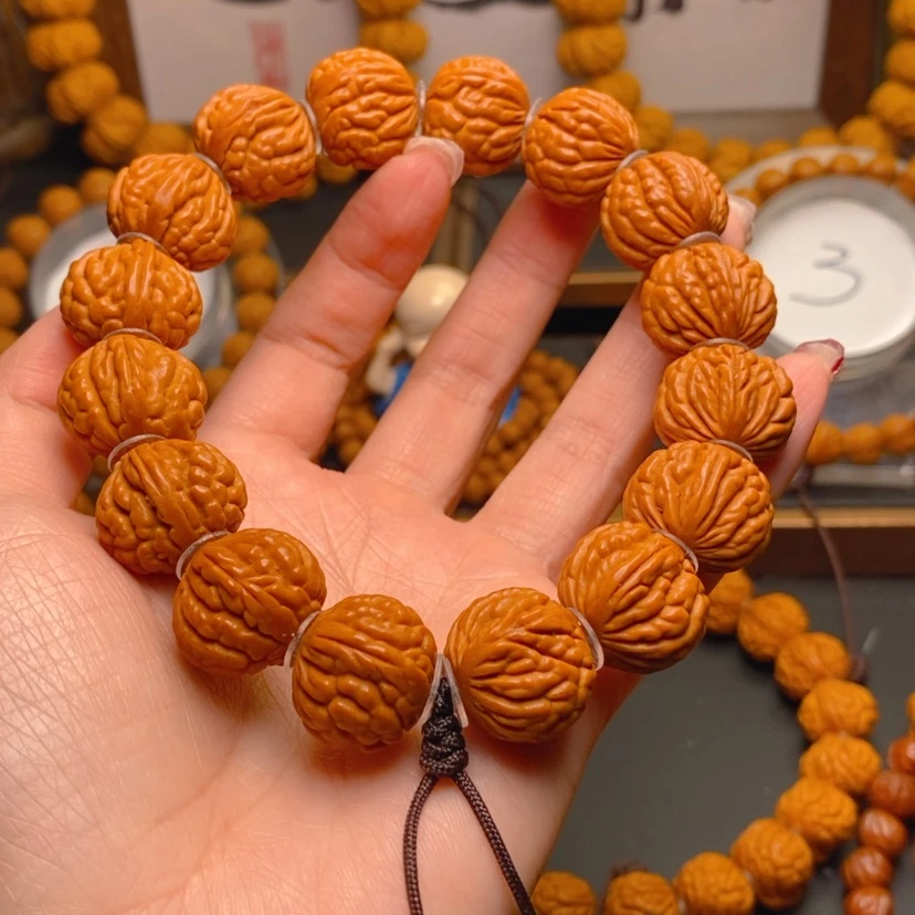【闪购商品】桃核手串简***由龙文桃核