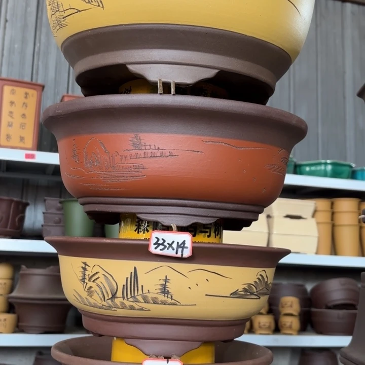 紫砂花盆100-4。