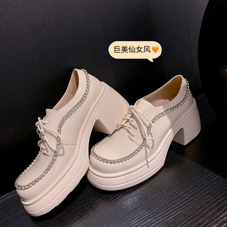 01浅口单鞋2025年夏季甜美摇摇底水钻纯色6305