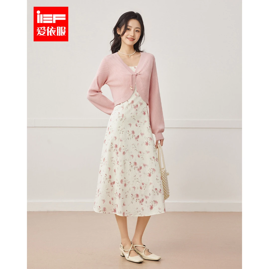 IEF/爱依服时尚套装2025春季新款法式温柔小女人气质通勤里外套裙