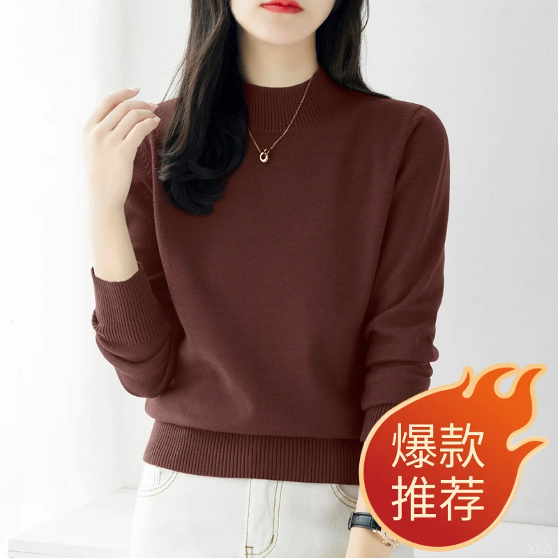 冬季新款内搭女款爆款上衣2025新款深灰色修身显瘦气质羊毛打底衫