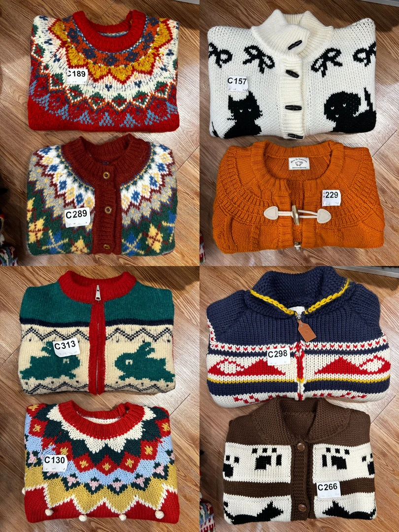 【C401-C600】时尚秋冬棉羊毛复古韩版宽松慵懒风毛衣