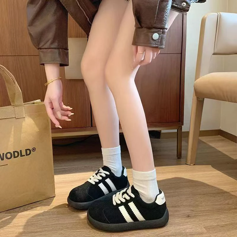 情侣宽丑萌圆头德训鞋