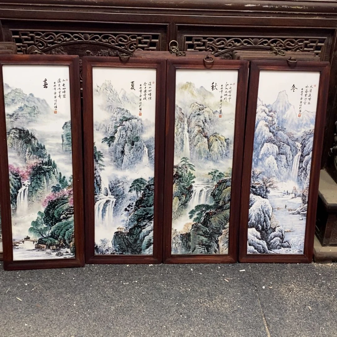 瓷片55*21*4 景德镇瓷板画柴窑烧制