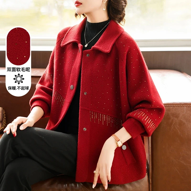 妈妈春装2025外套新款春衣服50岁60奶奶婆婆翻领休闲中老年人女装