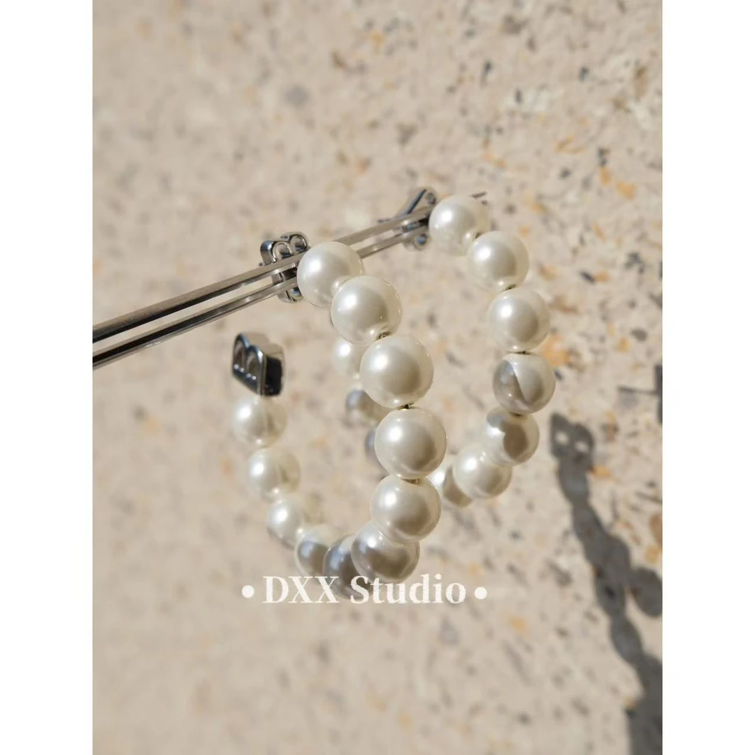 铜合金仿珍珠耳饰 小众设计贝珠ins耳饰47422