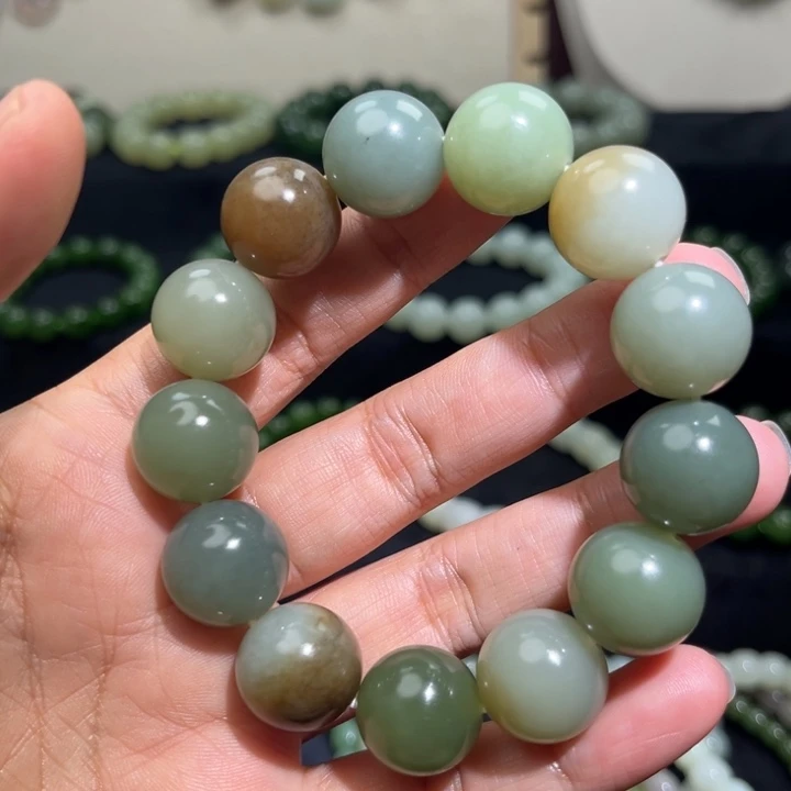 和田玉未镶嵌手链卡16