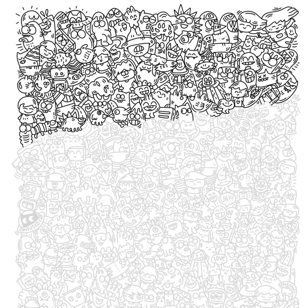 【曲奇】摸鱼线条画简笔画控笔练习画画图稿上班无聊解压临摹图纸稿