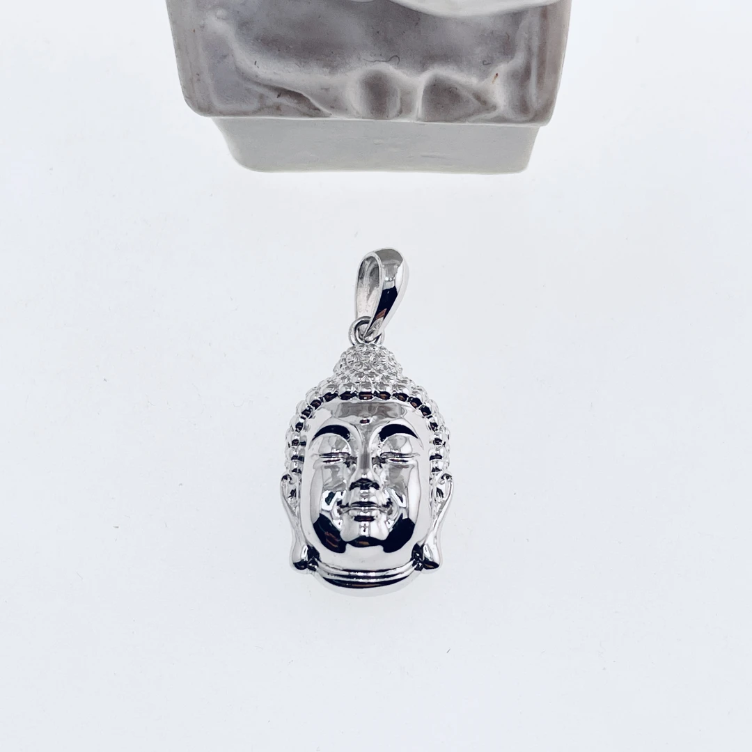 铂金Pt950佛头吊坠