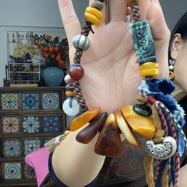 蜜蜡项链未镶嵌项链