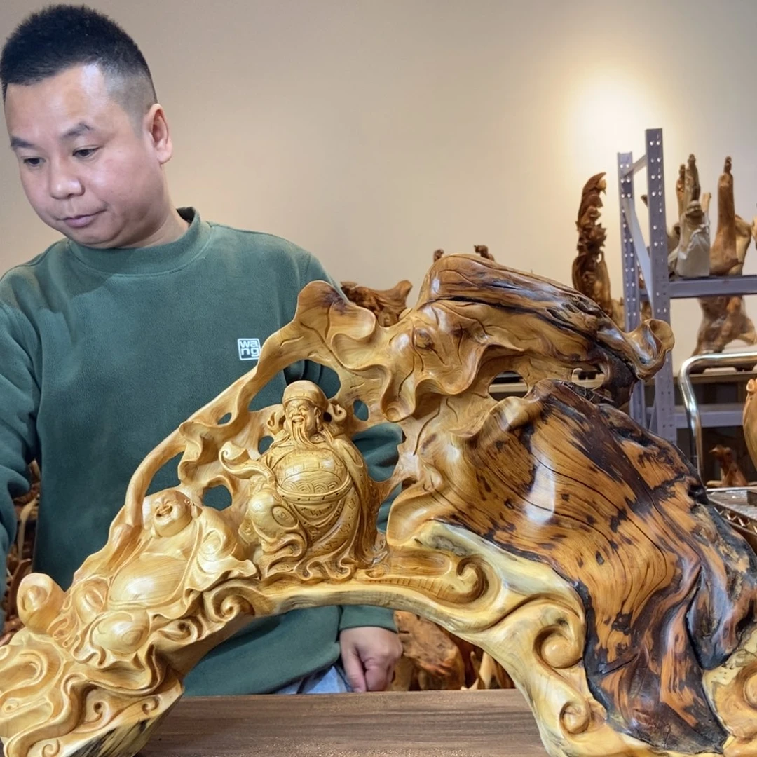 柏木（崖柏）太行崖柏根雕摆件