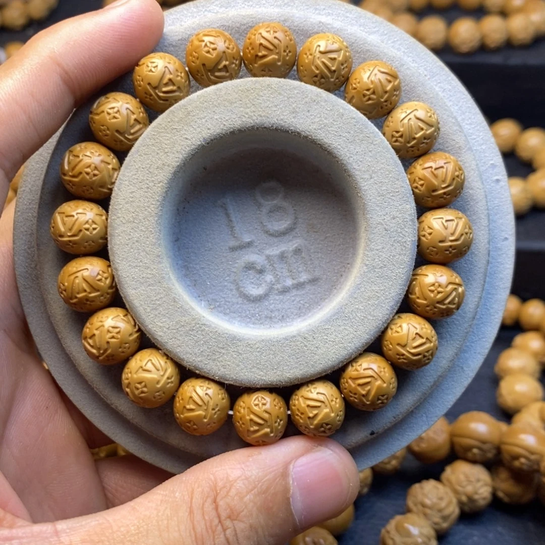 手串猴头核桃11小尺寸绿牌