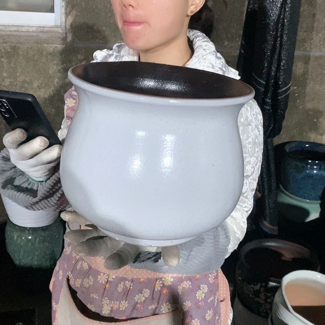 紫砂花盆正品口25高22