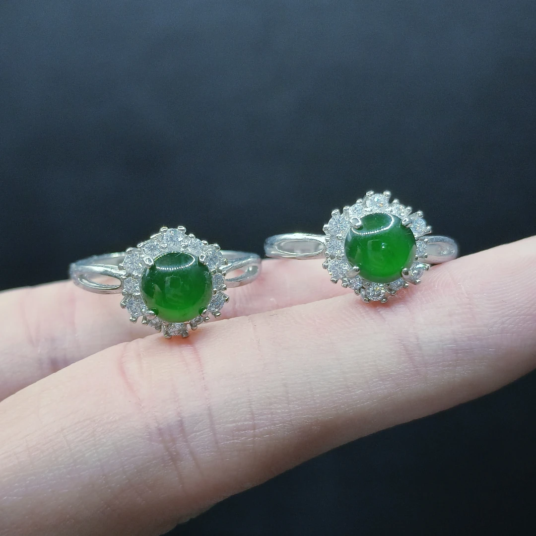 【李想精选】翡翠蛋面戒指F10【多样性发其一】