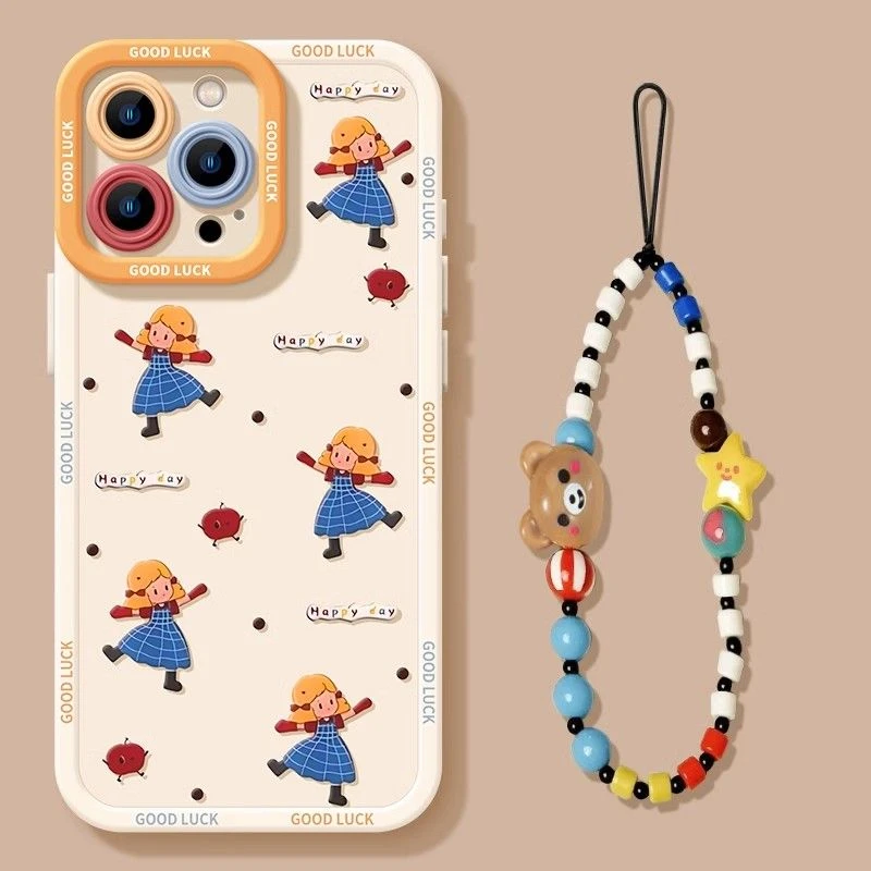 适用苹果16promax手机壳新款iphone13女款14清新pro春天15挂绳12