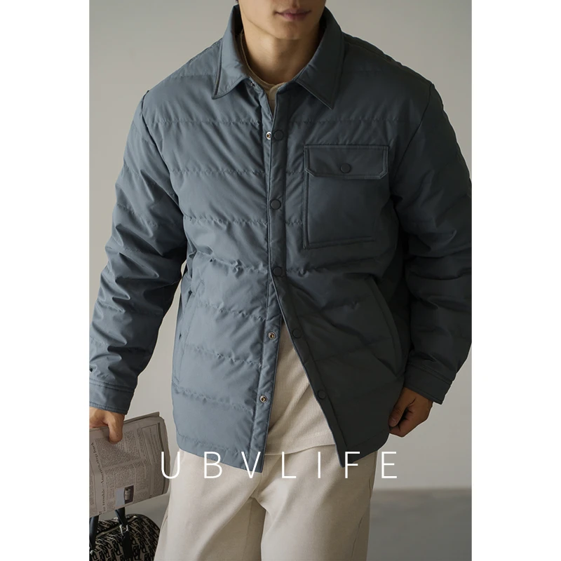 防风保暖棒球领短款羽绒服男士2025秋冬新款轻量化加绒加厚外套男