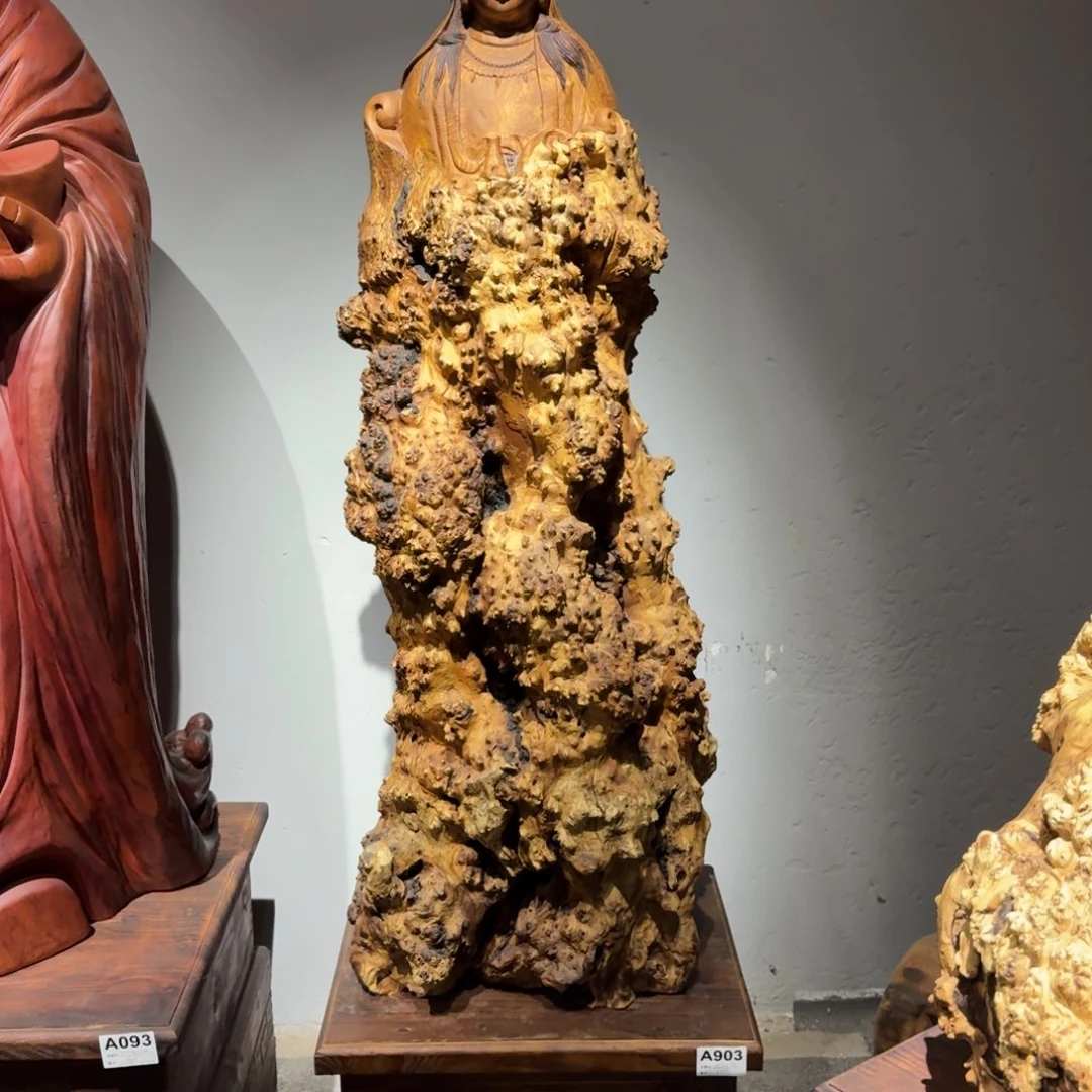 马***洋木南海观音菩萨雕件