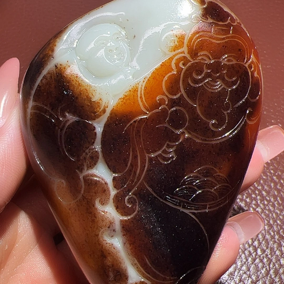 心***神和田玉未镶嵌颈饰