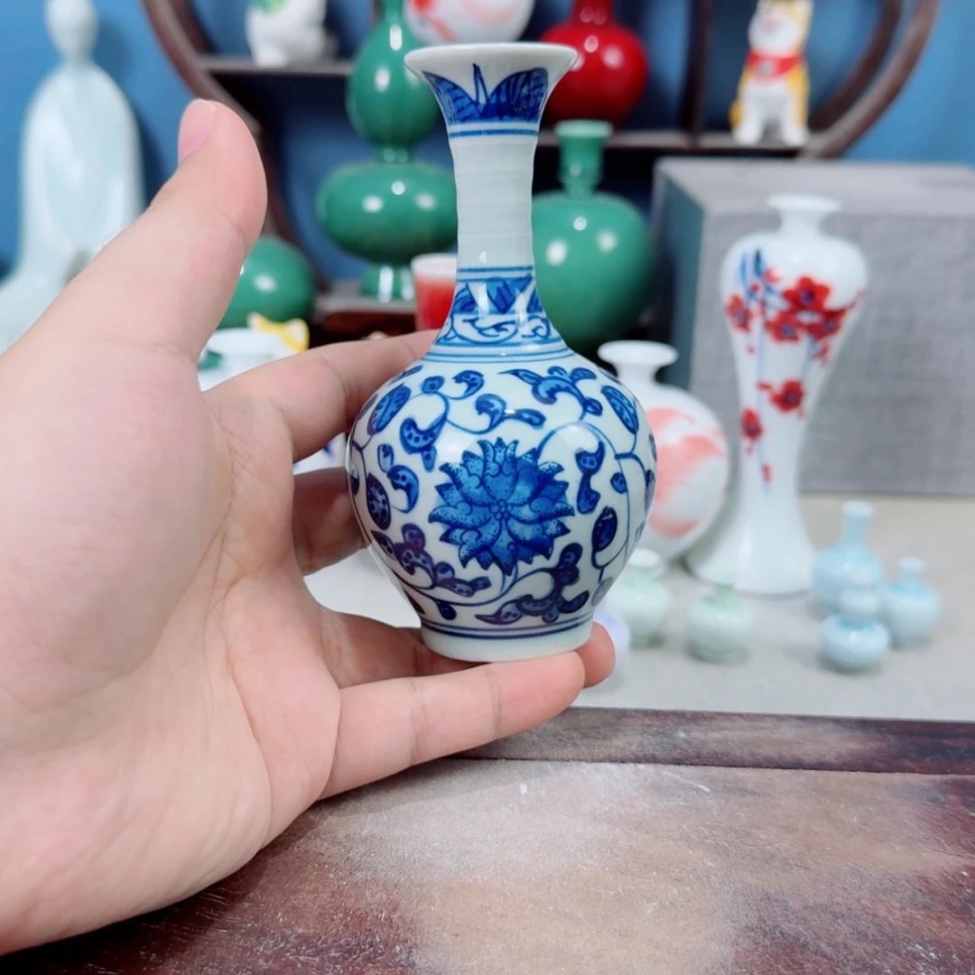 陶瓷手工小花器摆件